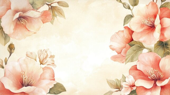 Floral background invitation card suitable for weddings thank you messages and save the date notices