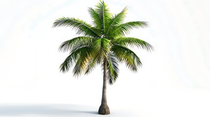 Obraz premium Palm Tree Isolated on White Background