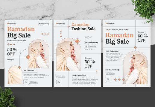 Orange and Gray Flyer Ramadan