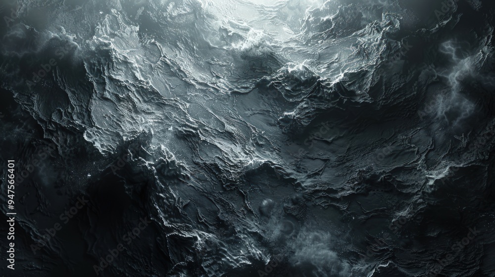Aufkleber abstract dark water texture, showcasing the surface with waves and ripples creating a unique design.