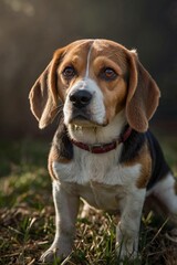 beagle puppy on grass