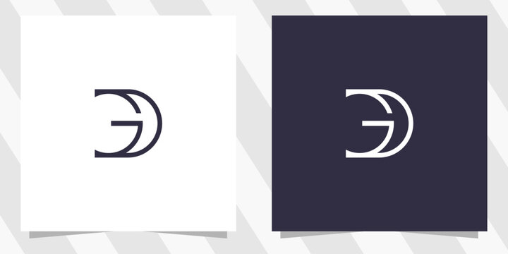 letter dg gd logo design vector