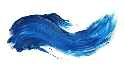 Abstract Blue Paint Stroke