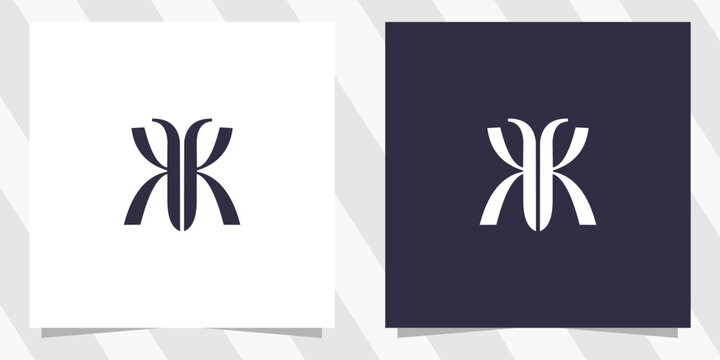 letter kk logo design vector