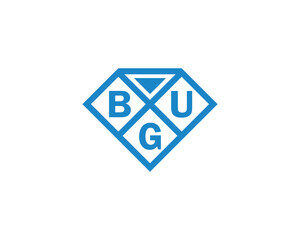 BGU logo design vector template. BGU