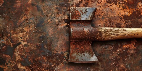 Picture of the aged, corroded axe