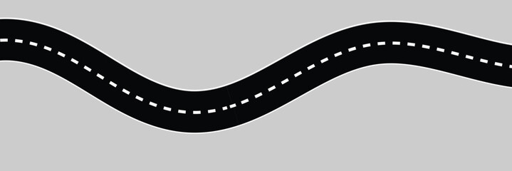 Fototapeta premium Roads illustration. Path, asphalt, travel, highway, distance, track, car, trail, life, dust, movement, peolos. Vector icons for business and advertising.