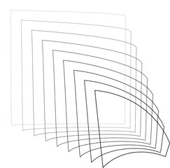 Square blend effects out line halftone. Technology concept