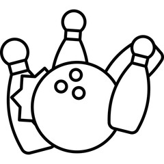 Bowling Ball and Pins