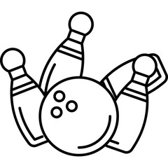 Bowling Ball and Pins