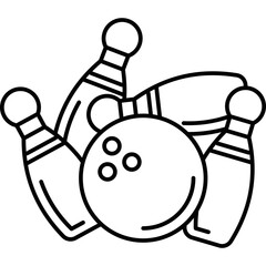 Bowling Ball and Pins