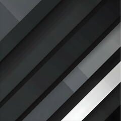 Obraz premium Black and white, modern flat design vector background; Simple geometric shapes, Generative AI Image.