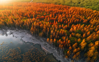 Obraz premium lake in autumn