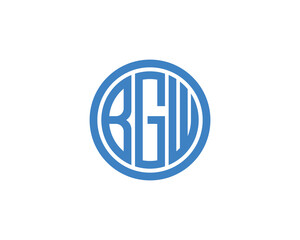 BGW logo design vector template. BGW