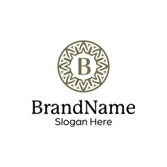 Modern elegant ornamental logo design template