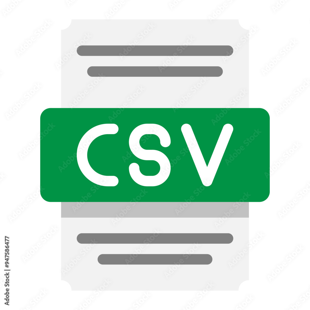 Poster csv document spreadsheet flat icons for business analytics, suitable for website, ui and mobile app.