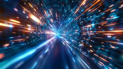 Obraz premium Digital Tunnel of Light
