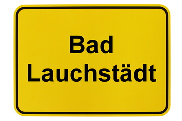 Illustration eines Ortsausgangsschildes von Bad Lauchstädt in Sachsen-Anhalt