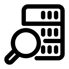 analytic, analysis, search, searching, database outline icon