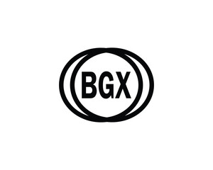 BGX logo design vector template. BGX