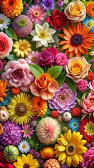 Colorful floral arrangement with elegant view 