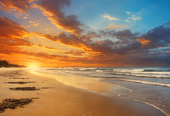 Romantic Seascape at Sunset