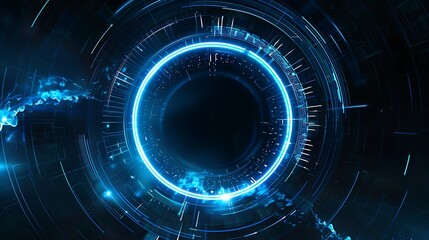 Abstract Glowing Blue Ring