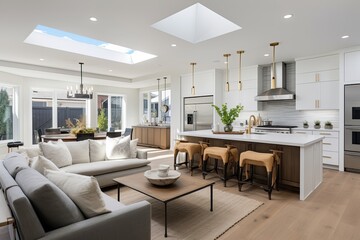 Ultra modern living room designed to be a virtual gallery for your personal art 