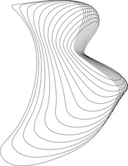 Dynamic line with blend effect liquid. Technology elements design