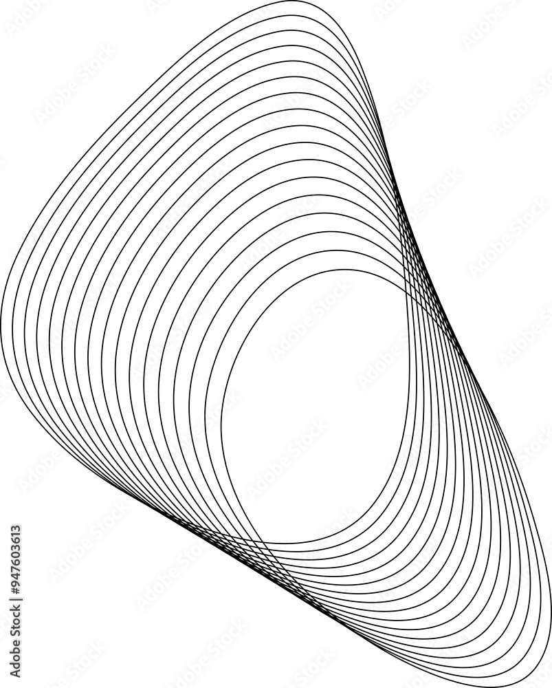 Poster dynamic line with blend effect liquid. technology elements design