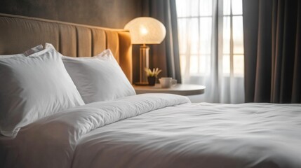 White Bed with Window View