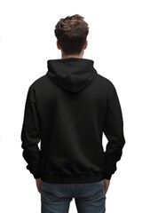 Fototapeta premium Men hoodie mockup back view 