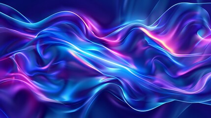 Obraz premium Abstract Wavy Background with Vibrant Blue and Purple Hues