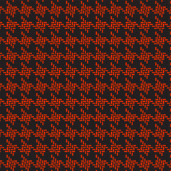 Abstract seamless red and black houndstooth pattern vector. Geometric ethnic oriental traditional art pattern. Design for background, wallpaper, clothing, wrapping, fabric element and textile print . 