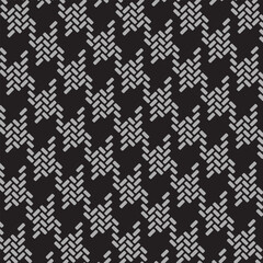 Abstract seamless white nd black houndstooth pattern vector. Geometric ethnic oriental traditional art pattern Design for background, wallpaper, clothing, wrapping, fabric element and textile print . 