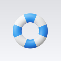 Obraz premium 3d Realistic Lifebuoy Swim ring vector Illustration