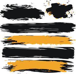 Hand Drawn Grunge Brush Strokes Banners