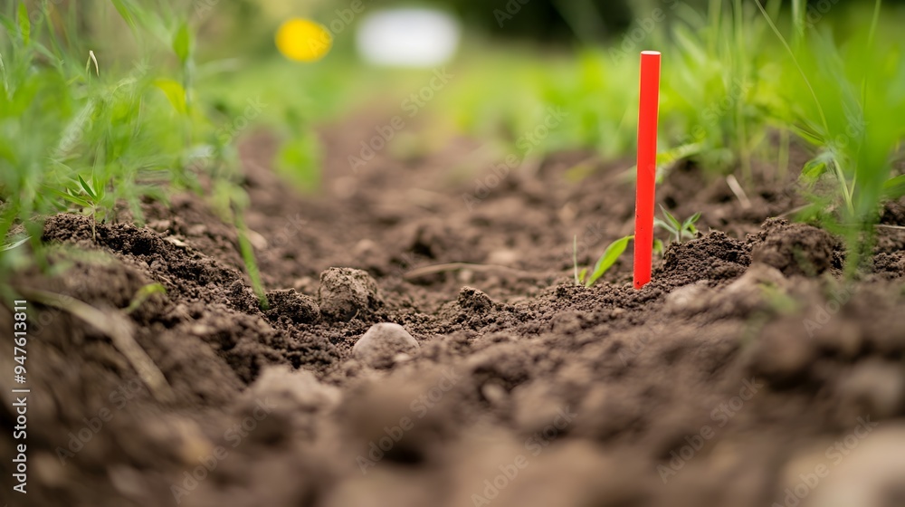 Poster advanced soil sensor technology tracking moisture levels and environmental data to enable precision 