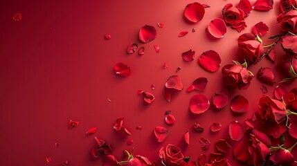 Red Rose Petals Background