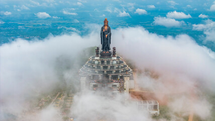 The Ba Den Pagoda is one of the ancient pagoda on mountain in Tay Ninh city. The tourist area has unique Buddhist architecture with the highest elevation in the area view from below is very beautiful