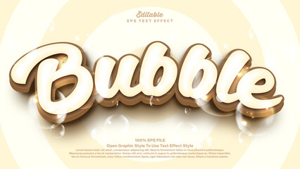 3d bold bubble words text effect theme.