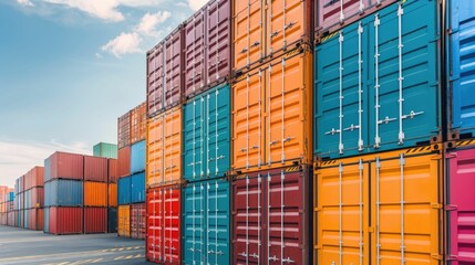Efficient Logistics Management at Port with Stacked Shipping Containers in Depth