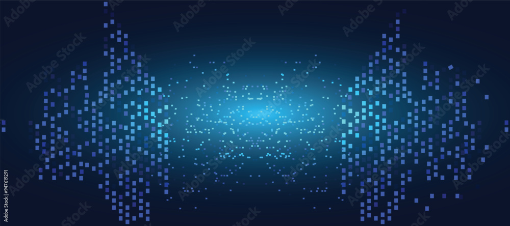 Poster abstract technology futuristic digital concept square pattern