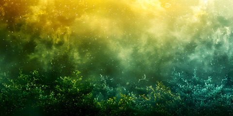 Naklejka premium Creative Multicolor Painterly Abstract Aesthetic Brush Grunge Background With Bold Brushstrokes, Vintage Texture, and Color Splash Border in Yellow, Green Bokeh. HD Wallpaper and Banner Design.