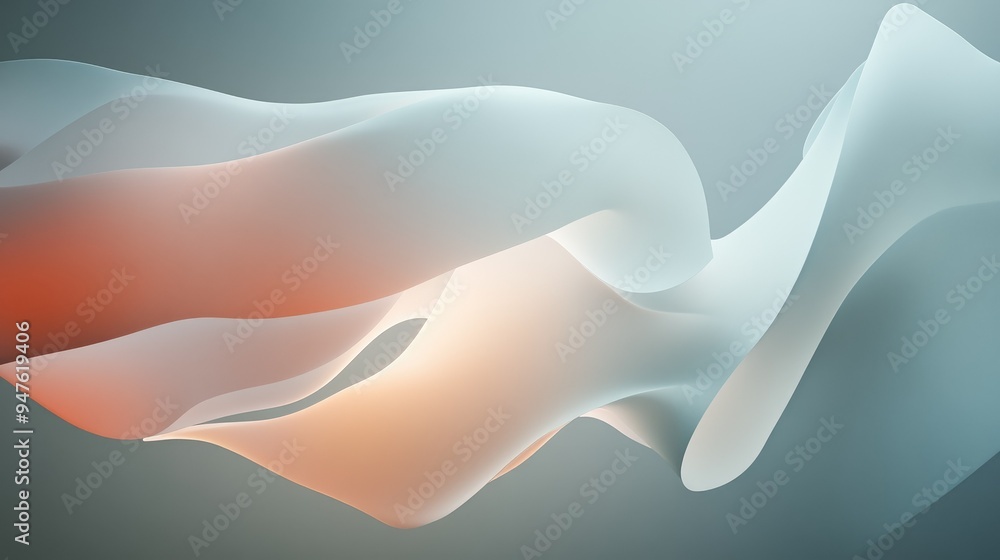 Poster ethereal glow emanating from abstract shapes