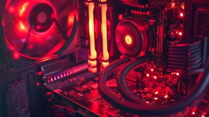 Close-up of a Computer's Motherboard