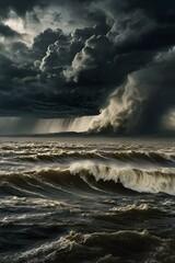 Fototapeta premium storm clouds over the sea