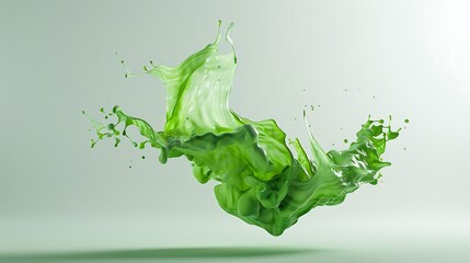 Abstract Green Splash