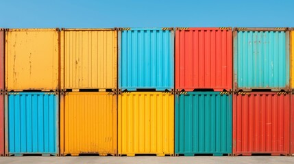 Fototapeta premium Optimizing Container Freight Logistics Through Collaborative Scheduling and Advanced Analytics Solutions Streamlining Supply Chain for Efficiency Productivity and Sustainability