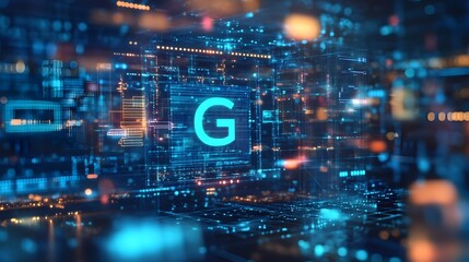 Obraz premium 6G Network Digital Interface Showcasing Future Connectivity and Innovation